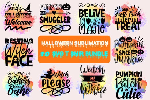 Halloween SVG Sublimation T-shirt Bundle