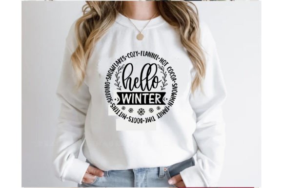 Hello Winter Hoodie Design Graphics
