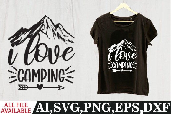 I Love Camping Svg Graphics