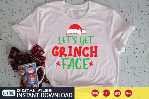 Let's Get Grinch Face Svg Graphics