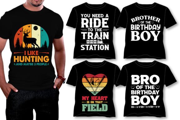 Sunset Typography T-Shirt Design Bundle
