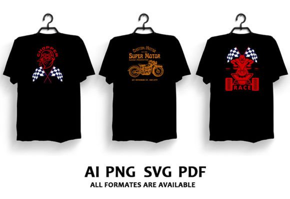 Vintage Motorcycle Design Bundle V.2 Graphics