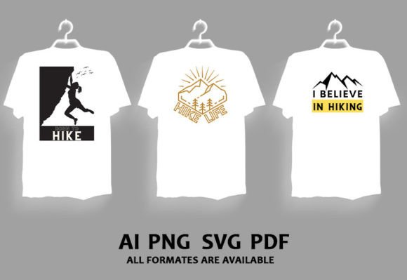 Wild Hiking T-shirt Design Bundle V.3